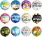 24 Pcs Happy Birthday Foil Balloons 18 inch Round Helium Floating Mylar Balloon Inflatable Balloons for Birthday Party Decorations Supplies,12 Patterns